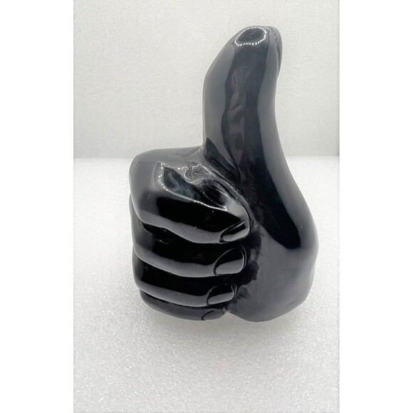 Black Obsidian "Thumbs Up" Carving - Picture 6 of 8